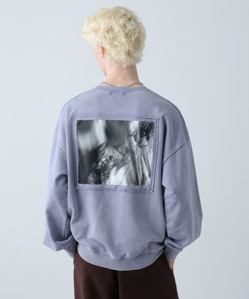 HARE(ハレ)の「ピグメントバックプリントスウェット(HARE)(スウェット・メンズ・ブラック/グレー/ブルー/レッド・MEDIUM/SMALL)」の18枚目の写真