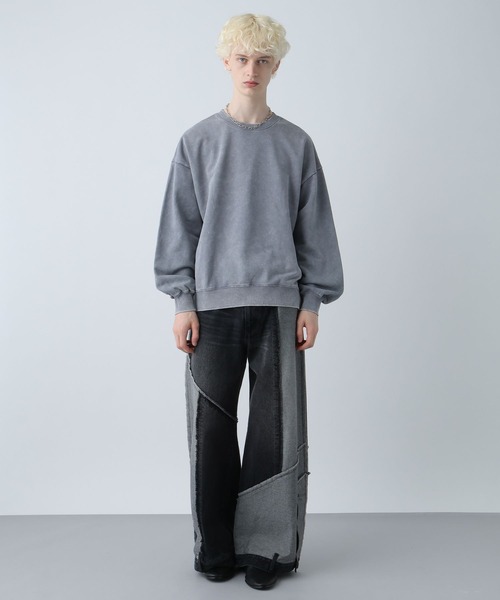 HARE(ハレ)の「ピグメントバックプリントスウェット(HARE)(スウェット・メンズ・ブラック/グレー/ブルー/レッド・MEDIUM/SMALL)」の7枚目の写真