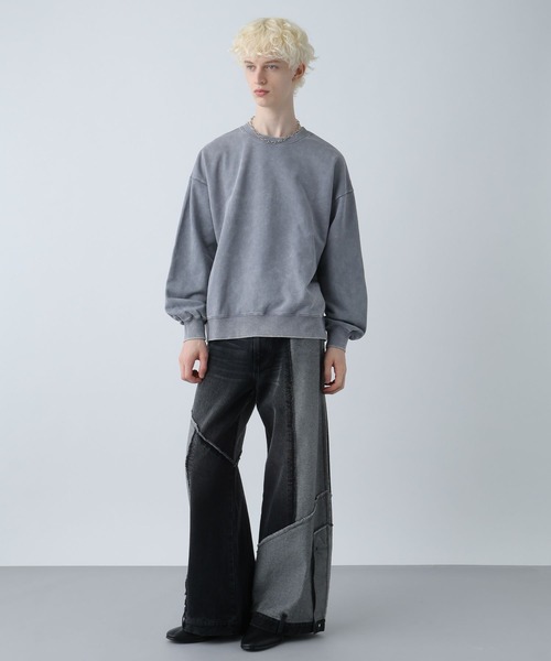 HARE(ハレ)の「ピグメントバックプリントスウェット(HARE)(スウェット・メンズ・ブラック/グレー/ブルー/レッド・MEDIUM/SMALL)」の8枚目の写真