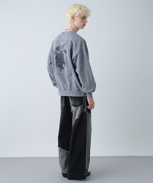 HARE(ハレ)の「ピグメントバックプリントスウェット(HARE)(スウェット・メンズ・ブラック/グレー/ブルー/レッド・MEDIUM/SMALL)」の10枚目の写真