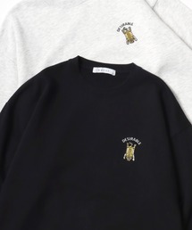 Lazar 別注 Animal Embroidery Swest/オーバーサイズ 裏起毛 アニマル柄 イヌ ネコ トラ ワンポイント刺繍 スウェット トレーナー/レディース メンズ