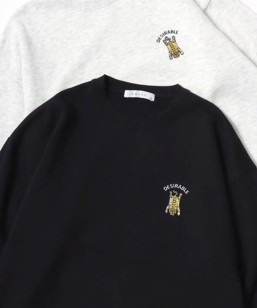 セール】Lazar 別注 Animal Embroidery Swest/オーバーサイズ 裏起毛