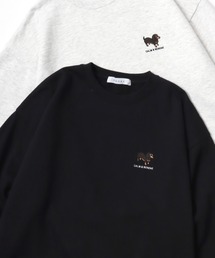 Lazar（ラザル）の「Lazar 別注 Animal Embroidery Swest/オーバーサイズ 裏起毛 アニマル柄 イヌ ネコ トラ ワンポイント刺繍 スウェット トレーナー/レディース メンズ（スウェット・メンズ）」
