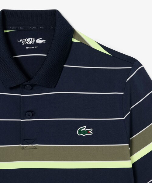 LACOSTE(ラコステ)の「ウルトラドライボーダーゴルフポロシャツ(ポロシャツ・メンズ・グリーン/ネイビー・3/4/5)」の4枚目の写真