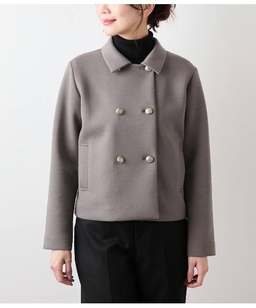NEWYORKER(ニューヨーカー)の「【ウォッシャブル】エアクッションダンボール ダブルブレストジャケット(その他アウター・レディース・ネイビー/ダークグレー・M/L)」の3枚目の写真