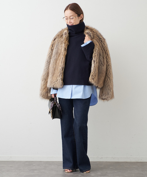 Cropped タートルネック ニット（ニット/セーター）｜Deuxieme Classe