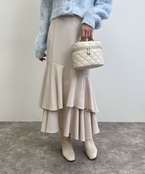 INGNI(イング)の「バックレースアップアシメティアードスカート(スカート・レディース・ライトベージュ/ブラック/ボルドー・FREE)」の12枚目の写真