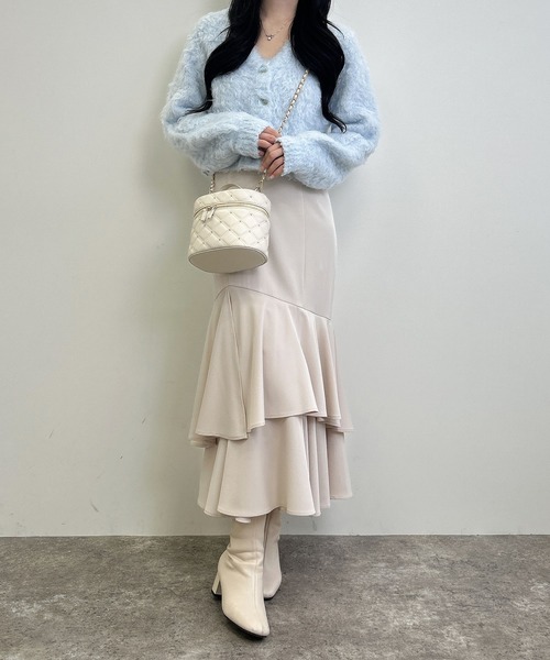 INGNI(イング)の「バックレースアップアシメティアードスカート(スカート・レディース・ライトベージュ/ブラック/ボルドー・FREE)」の14枚目の写真