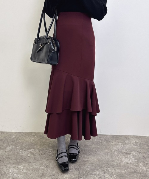 INGNI(イング)の「バックレースアップアシメティアードスカート(スカート・レディース・ライトベージュ/ブラック/ボルドー・FREE)」の16枚目の写真