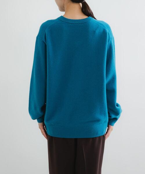 セール】ウール100 Vネックルーズソフトニット（ニット/セーター