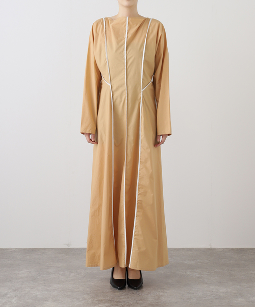 BASERANGE(ベースレンジ)の「BASERANGE NIKA DRESS DRNI-PO-WI25:ワンピース(ワンピース・レディース・ブラウン・SMALL)」の3枚目の写真