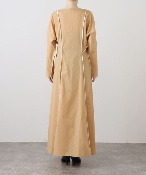 BASERANGE(ベースレンジ)の「BASERANGE NIKA DRESS DRNI-PO-WI25:ワンピース(ワンピース・レディース・ブラウン・SMALL)」の5枚目の写真
