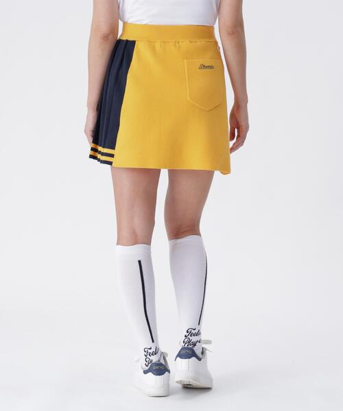 セール】【PING APPAREL】サイドプリーツバイカラースカート ＜LADIES