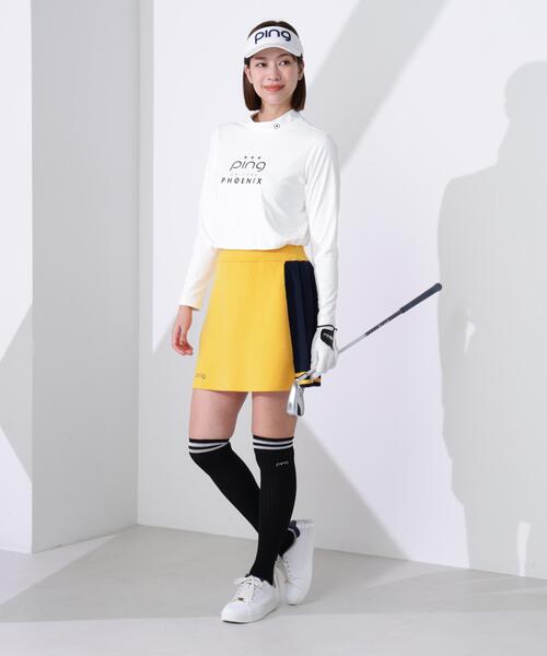 セール】【PING APPAREL】サイドプリーツバイカラースカート ＜LADIES
