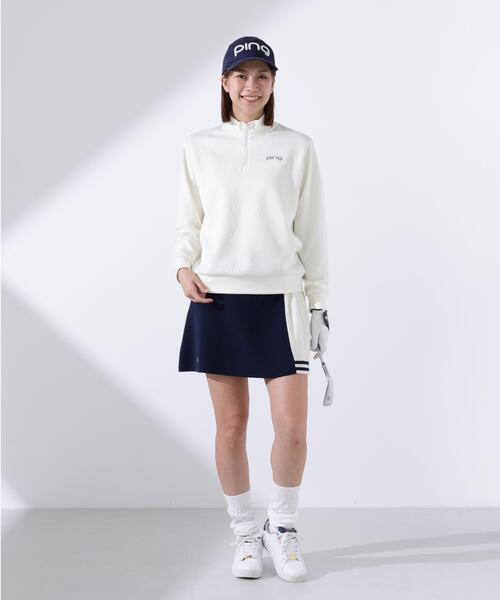 セール】【PING APPAREL】サイドプリーツバイカラースカート ＜LADIES