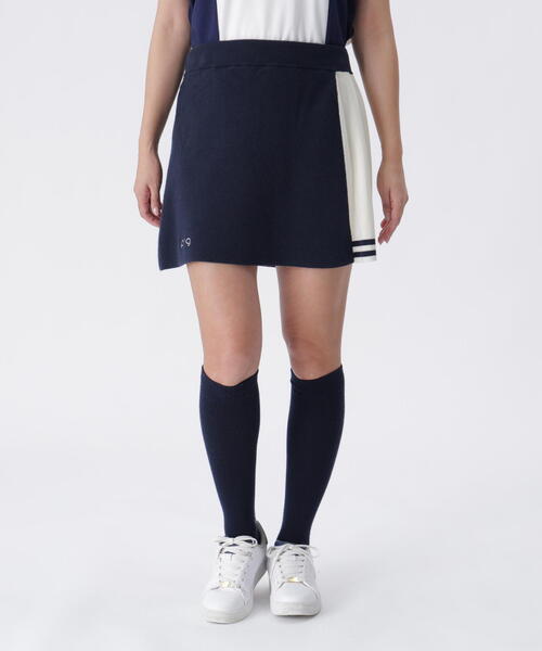 セール】【PING APPAREL】サイドプリーツバイカラースカート ＜LADIES