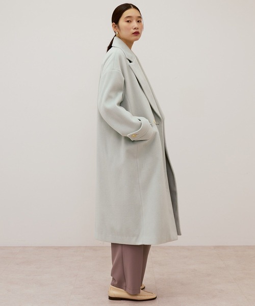 AMERICAN HOLIC（アメリカンホリック）の「ルーズチェスターコート（その他アウター・レディース・チャコールグレー/ライトベージュ/ミント・L/M）」の21枚目の写真