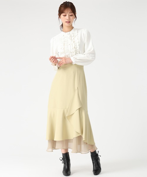 MISCH MASCH(ミッシュマッシュ)の「2025秋冬新作 フリルギャザーブラウス(シャツ/ブラウス・レディース・ホワイト/ブルー/グレー・フリ-)」の20枚目の写真
