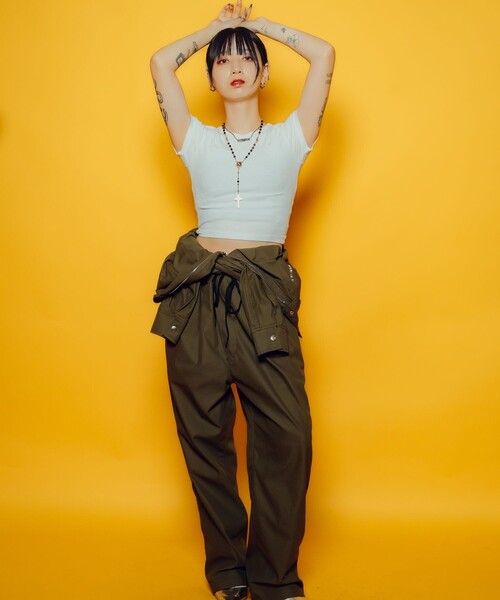 Subciety(サブサエティ)の「【WOMEN】All in one(つなぎ/オールインワン・レディース・オリーブ/ブラック・FREE)」の21枚目の写真