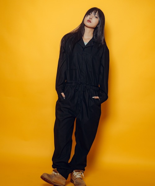 Subciety(サブサエティ)の「【WOMEN】All in one(つなぎ/オールインワン・レディース・オリーブ/ブラック・FREE)」の2枚目の写真