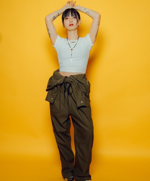 Subciety(サブサエティ)の「【WOMEN】All in one(つなぎ/オールインワン・レディース・オリーブ/ブラック・FREE)」の10枚目の写真
