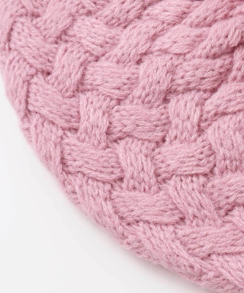 BeBe（ベベ）の「【お揃い】ポコポコニットベレー帽（ハンチング/ベレー帽・キッズ・オフホワイト/ピンク・M/S）」の13枚目の写真