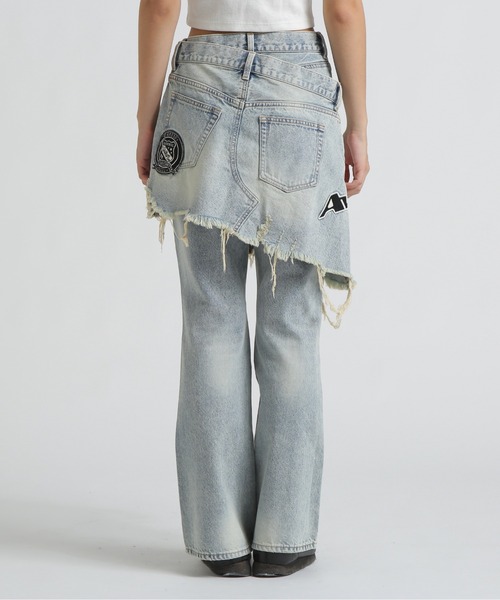 AVIREX×MOUSSY》TWIN SLIM FLARE DENIM PANTS（デニムパンツ）｜MOUSSY