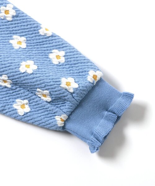 apres les cours（アプレレクール）の「【ジュニア対応】ハート・フラワージャガードトレーナー（スウェット・キッズ・レッド/アイボリー/サックスブルー・90/100/110/120/130/140/80）」の14枚目の写真