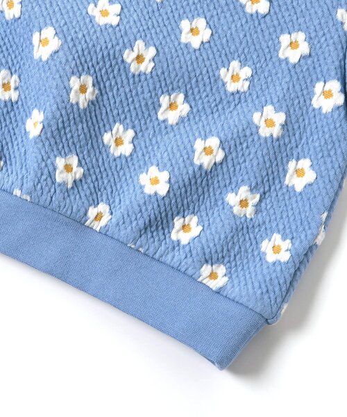 apres les cours（アプレレクール）の「【ジュニア対応】ハート・フラワージャガードトレーナー（スウェット・キッズ・レッド/アイボリー/サックスブルー・90/100/110/120/130/140/80）」の15枚目の写真