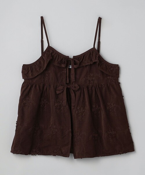 coen(コーエン)の「3Dフラワー刺繍 コーデュロイキャミソール【インフルエンサー紹介アイテム】(キャミソール・レディース・ブラウン/ナチュラル/ブラック・FREE)」の19枚目の写真