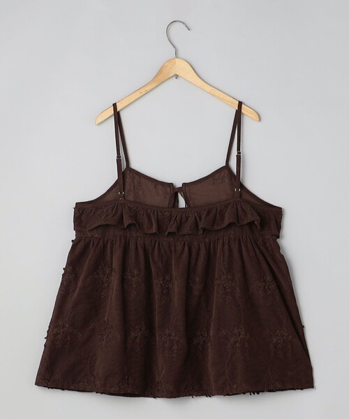 coen(コーエン)の「3Dフラワー刺繍 コーデュロイキャミソール【インフルエンサー紹介アイテム】(キャミソール・レディース・ブラウン/ナチュラル/ブラック・FREE)」の20枚目の写真