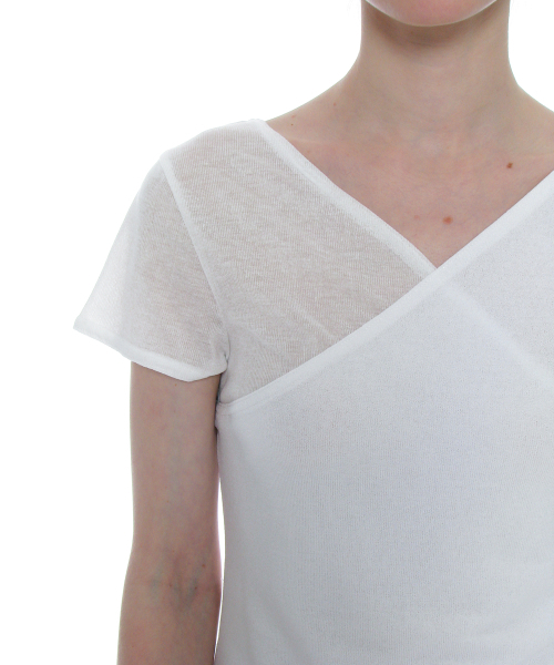 PARTIMENTO WOMEN（パルティメントウィメン）の「ディタッチャブルクロスオーバーショートスリーブTシャツ_ホワイト（Tシャツ/カットソー・レディース・その他・SMALL/MEDIUM）」の11枚目の写真