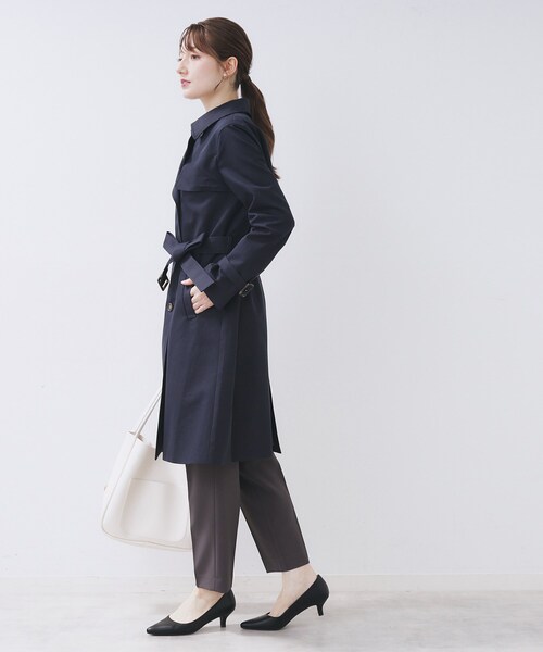 index（インデックス）の「トレンチコート【洗濯機OK/撥水/花粉対応】《XS～3L》（トレンチコート・レディース・ネイビー/ベージュ/ベージュ系その他7/ブラウン系その他7/サックスブルー・38/36/40/34/44/42）」の8枚目の写真