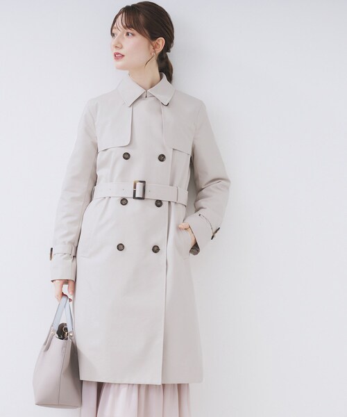 index（インデックス）の「トレンチコート【洗濯機OK/撥水/花粉対応】《XS～3L》（トレンチコート・レディース・ネイビー/ベージュ/ベージュ系その他7/ブラウン系その他7/サックスブルー・38/36/40/34/44/42）」の15枚目の写真