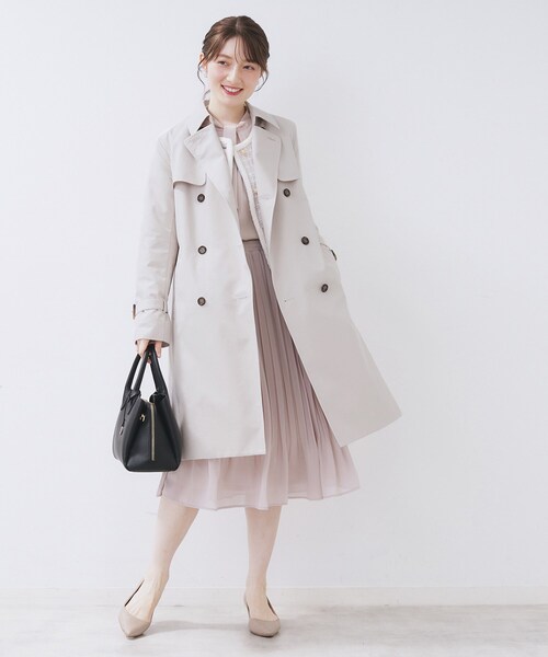 index（インデックス）の「トレンチコート【洗濯機OK/撥水/花粉対応】《XS～3L》（トレンチコート・レディース・ネイビー/ベージュ/ベージュ系その他7/ブラウン系その他7/サックスブルー・38/36/40/34/44/42）」の16枚目の写真