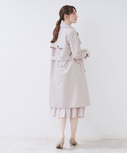 index（インデックス）の「トレンチコート【洗濯機OK/撥水/花粉対応】《XS～3L》（トレンチコート・レディース・ネイビー/ベージュ/ベージュ系その他7/ブラウン系その他7/サックスブルー・38/36/40/34/44/42）」の17枚目の写真