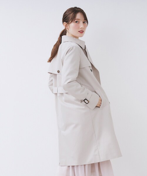 index（インデックス）の「トレンチコート【洗濯機OK/撥水/花粉対応】《XS～3L》（トレンチコート・レディース・ネイビー/ベージュ/ベージュ系その他7/ブラウン系その他7/サックスブルー・38/36/40/34/44/42）」の18枚目の写真