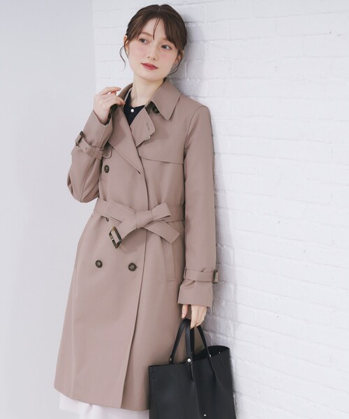 index（インデックス）の「トレンチコート【洗濯機OK/撥水/花粉対応】《XS～3L》（トレンチコート・レディース・ネイビー/ベージュ/ベージュ系その他7/ブラウン系その他7/サックスブルー・38/36/40/34/44/42）」の22枚目の写真