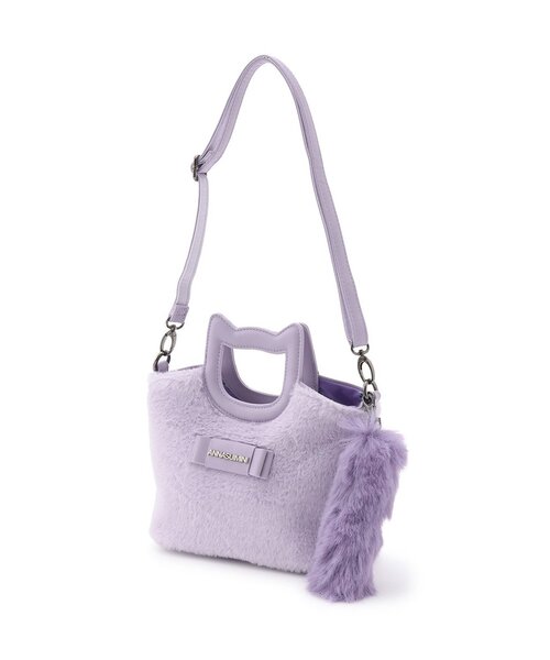 セール】ネコハンドル2WAYファーバッグ（ショルダーバッグ）｜ANNA SUI