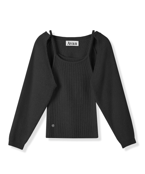 AVANDRESS(アバンドレス )の「Adel Bolero Cardigan Knit Set BLACK(カーディガン/ボレロ・レディース・ブラック・FREE)」の5枚目の写真