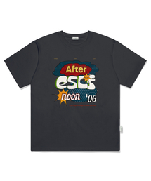 ESCAPEFROM（エスケープフロム）の「ビンテージ雲ポスタープリントオーバーフィット半袖チャコール（Tシャツ/カットソー）」