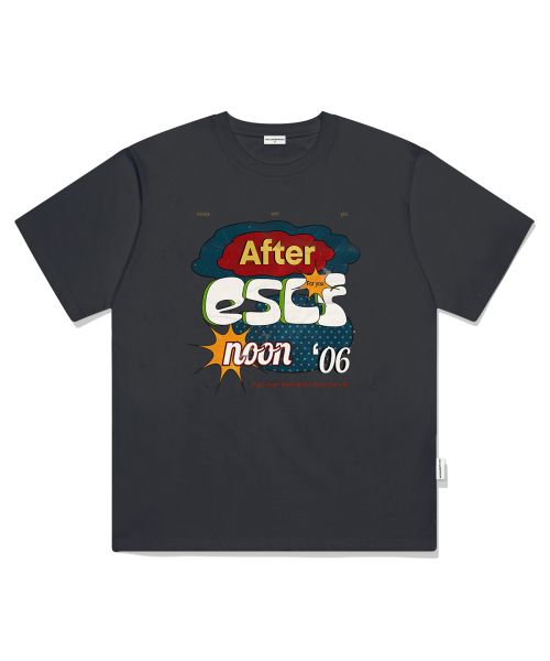 ESCAPEFROM（エスケープフロム）の「ビンテージ雲ポスタープリントオーバーフィット半袖チャコール（Tシャツ/カットソー・レディース・その他・SMALL/MEDIUM/LARGE）」の2枚目の写真