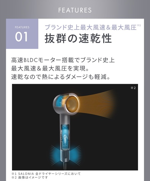 SALONIA サロニア スムースシャインスマートドライヤー ヘアドライヤー