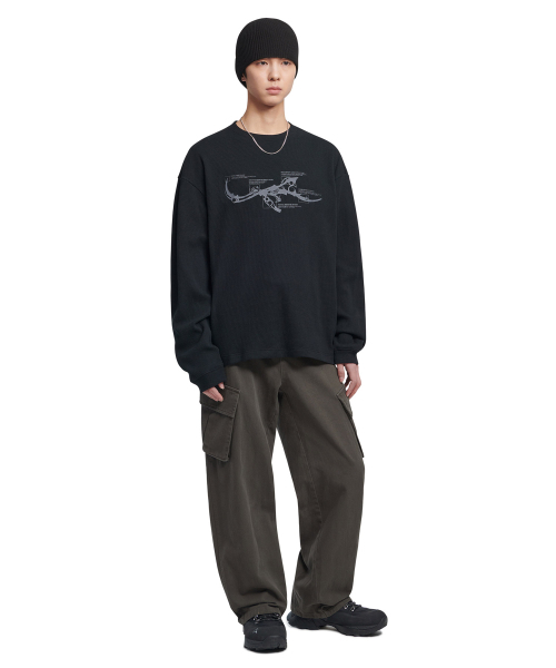 NOMANUAL(NOMANUAL)の「SLASH CARGO PANTS - CHARCOAL(その他パンツ・レディース・その他・SMALL/MEDIUM/LARGE/X-LARGE)」の3枚目の写真
