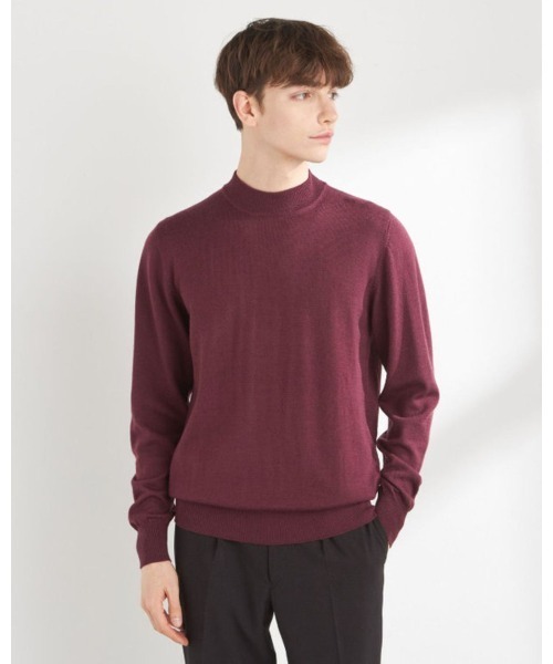 SUIT SELECT（スーツセレクト）の「【おうちで洗える】【RBC】【秋冬】ウールモックネックニットセーター/ZEGNA BARUFFA（ニット/セーター・メンズ・ブラウン/グリーン/レッド/ネイビー/オレンジ/ブラック・MEDIUM/LARGE/X-LARGE）」の5枚目の写真