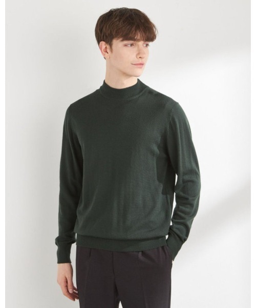 SUIT SELECT（スーツセレクト）の「【おうちで洗える】【RBC】【秋冬】ウールモックネックニットセーター/ZEGNA BARUFFA（ニット/セーター・メンズ・ブラウン/グリーン/レッド/ネイビー/オレンジ/ブラック・MEDIUM/LARGE/X-LARGE）」の4枚目の写真