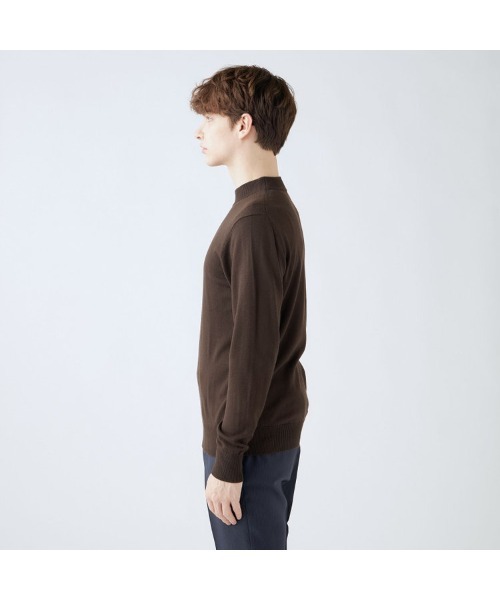 SUIT SELECT（スーツセレクト）の「【おうちで洗える】【RBC】【秋冬】ウールモックネックニットセーター/ZEGNA BARUFFA（ニット/セーター・メンズ・ブラウン/グリーン/レッド/ネイビー/オレンジ/ブラック・MEDIUM/LARGE/X-LARGE）」の22枚目の写真