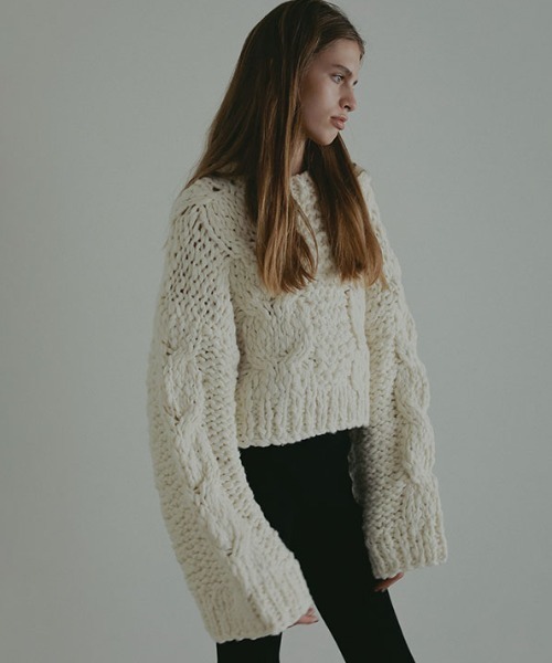 期間限定値下げ！ETORE TOKYO ローゲージ ケーブルニット ETRE TOKYO（エトレトウキョウ）の「【再入荷！】ローゲージケーブル