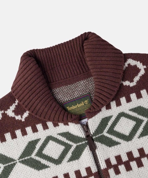 Timberland（ティンバーランド）の「Timberland [TOKYO DESIGN COLLECTIVE] Cowichan Sweater（ティンバーランド [トウキョウ デザイン コレクティブ] カウチン セーター）（ニット/セーター・メンズ・ダークブラウン・MEDIUM）」の4枚目の写真