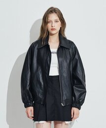 Bloom Leather Jumper [Black]
